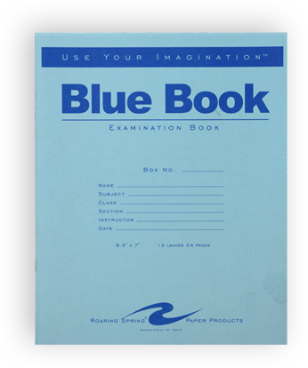 How long should a blue book essay be