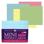 MINI TRAYED INDEX CARDS 3"x2 1/2" COLOR