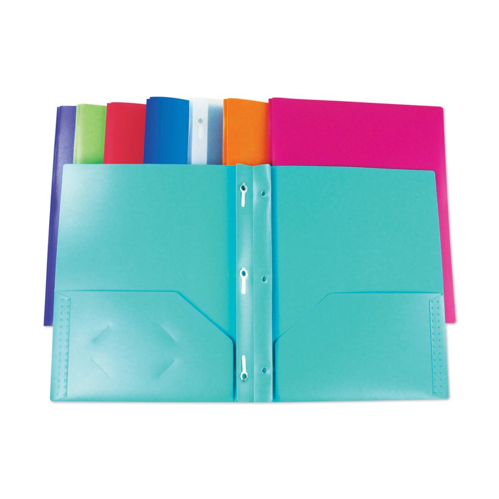POLY FOLDER WITH TANGS .40 MM THICK | Poly Organizational Products