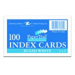 INDEX CARDS 3"x5" RULED WHITE