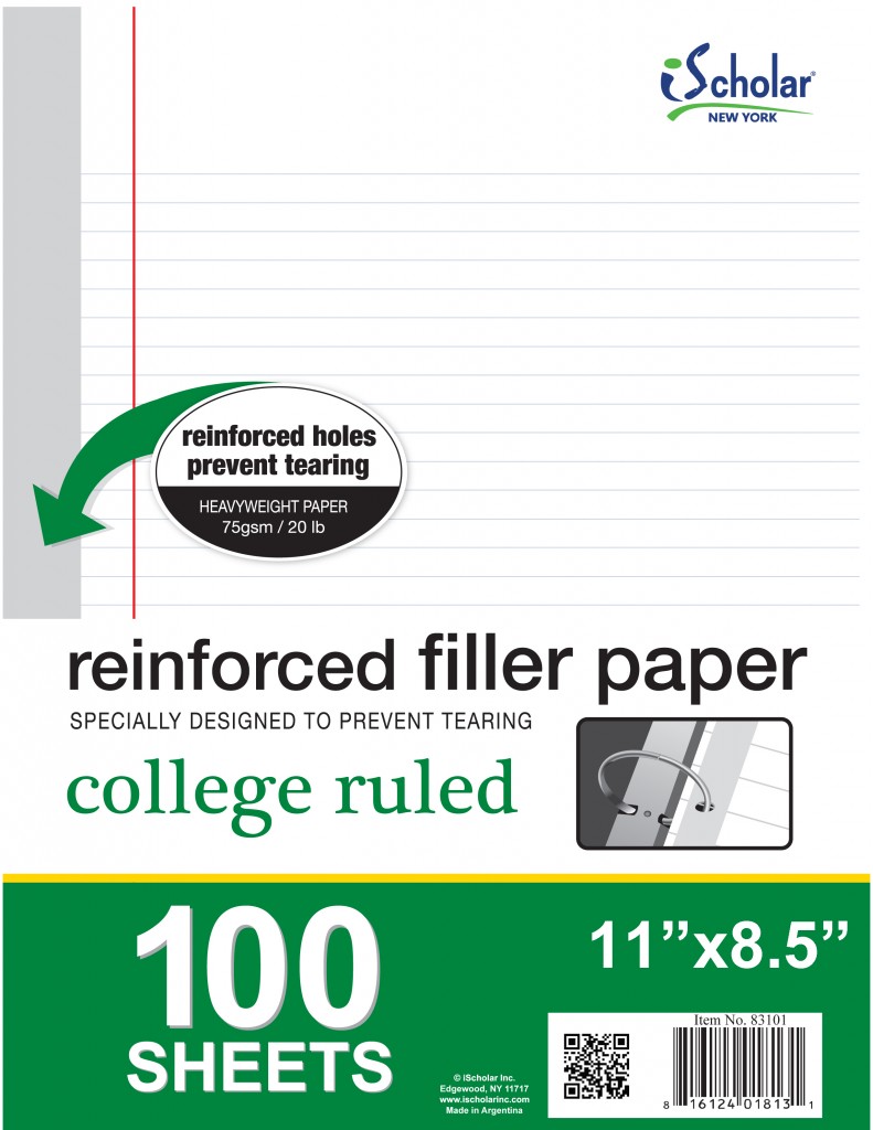 REINFORCED FILLER PAPER HEAVYWEIGHT 11 X 8 1/2 Filler Paper Roaring