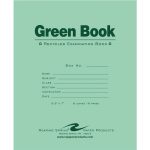 RECYCLED GREEN EXAM BOOK 8.5"x7"WM