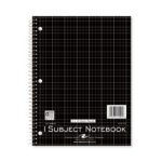 One Subject Wirebound Notebook, 4x4 Graph Ruled, 10.5" x 8" , 100 Sheets, Assorted Jewel Tone Covers