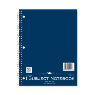 One Subject Wirebound Notebook, Wide Ruled, 10.5" x 8", 70 Sheets, Assorted Jewel Tone Covers