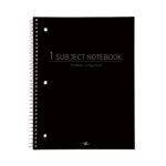 One Subject Wirebound Notebook, College Ruled, 10.5" x 8", 70 Sheets, Assorted Jewel Tone Poly Covers