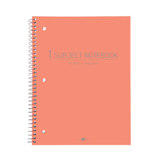 One Subject Wirebound Notebook, College Ruled, 10.5" x 8", 70 Sheets, Assorted Fashion Poly Covers