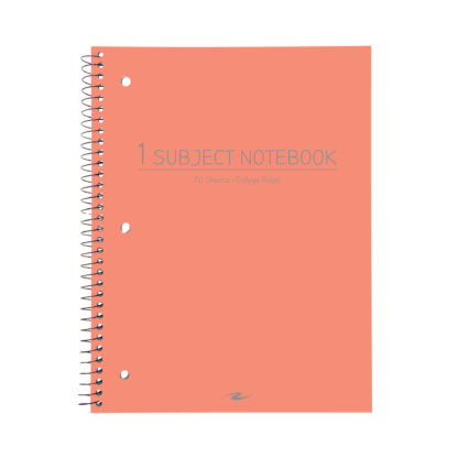 One Subject Wirebound Notebook, College Ruled, 10.5" x 8", 70 Sheets, Assorted Fashion Poly Covers