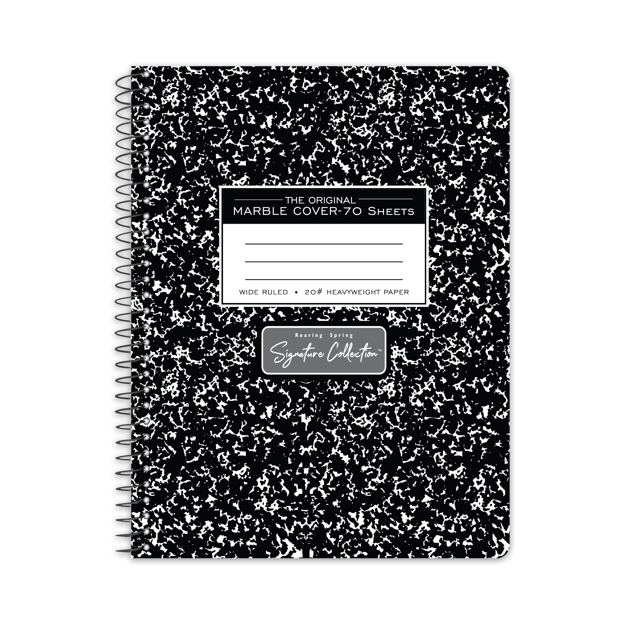 Wirebound Marble Composition Book 9.75"x7.5" Wide Ruled