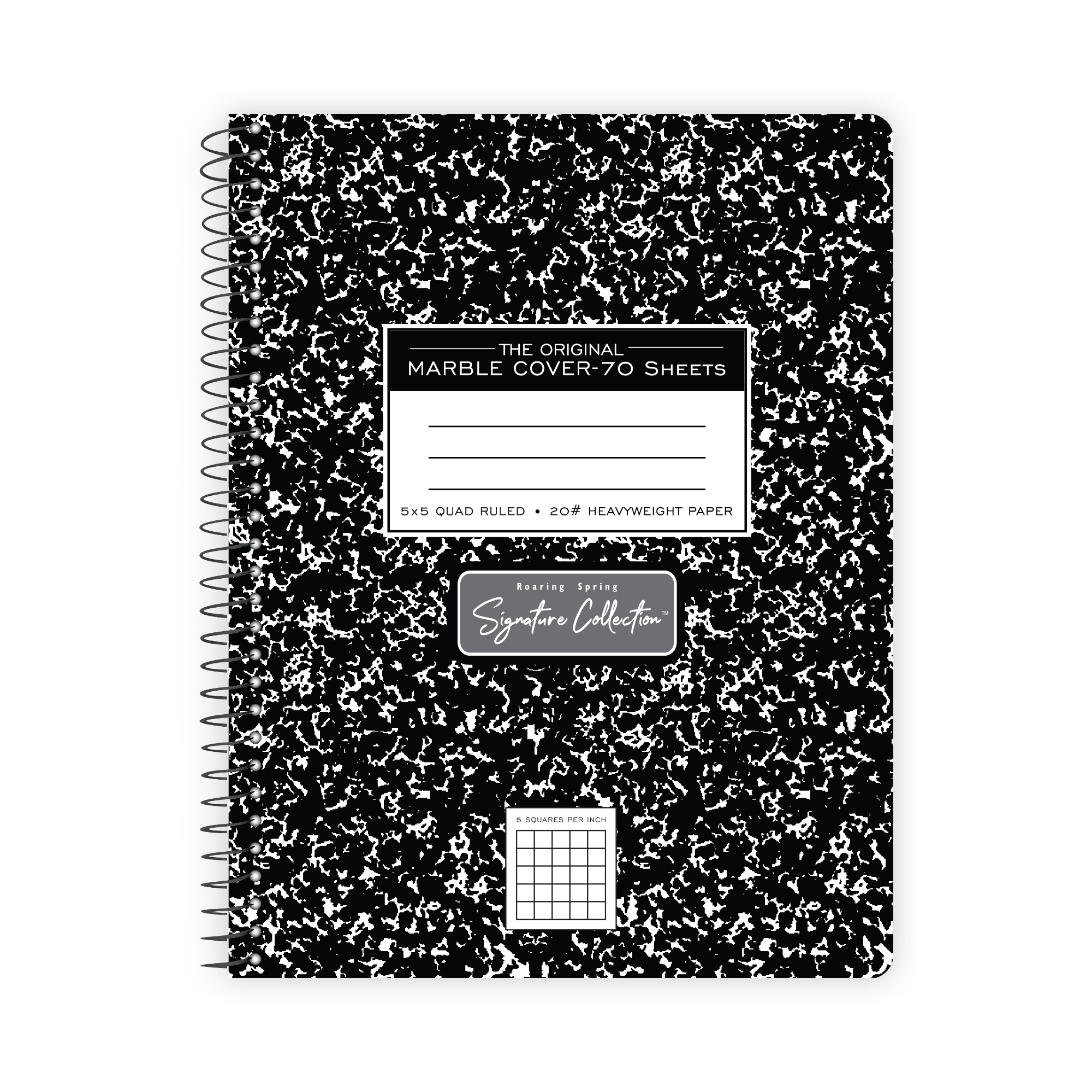 Wirebound Marble Composition Book 9.75"x7.5" Graph Ruled