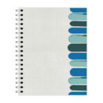 New Leaf Paper® 100% Recycled, Sustainably Designed, Small Wirebound Notebook, 9.75” x 7.5", 70 sheets, Gray Keys Design