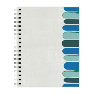 New Leaf Paper® 100% Recycled, Sustainably Designed, Small Wirebound Notebook, 9.75” x 7.5", 70 sheets, Gray Keys Design