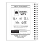 New Leaf Paper® 100% Recycled, Sustainably Designed, Small Wirebound Notebook, 9.75” x 7.5", 70 sheets, Gray Keys Design