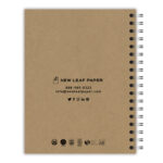 New Leaf Paper® 100% Recycled, Sustainably Designed, Small Wirebound Notebook, 9.75” x 7.5", 70 sheets, Gray Keys Design