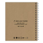 New Leaf Paper® 100% Recycled, Sustainably Designed, Large Wirebound Notebook, 11" x 9", 70 Sheets, Gray Keys Design