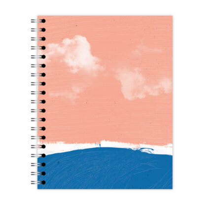 New Leaf Paper® 100% Recycled, Sustainably Designed, Small Wirebound Notebook, 9.75” x 7.5", 70 sheets, Beach Design