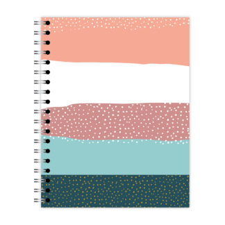 New Leaf Paper® 100% Recycled, Sustainably Designed, Small Wirebound Notebook, 9.75” x 7.5", 70 sheets, Stripes Design