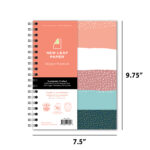 New Leaf Paper® 100% Recycled, Sustainably Designed, Small Wirebound Notebook, 9.75” x 7.5", 70 sheets, Stripes Design