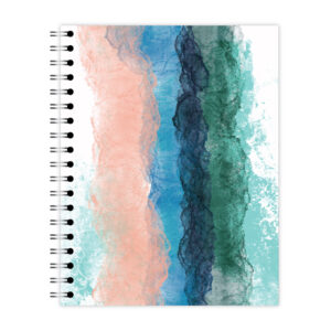 New Leaf Paper® 100% Recycled, Sustainably Designed, Small Wirebound Notebook, 9.75” x 7.5", 70 sheets, Watercolor Design