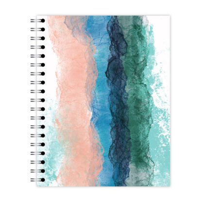 New Leaf Paper® 100% Recycled, Sustainably Designed, Small Wirebound Notebook, 9.75” x 7.5", 70 sheets, Watercolor Design