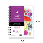 New Leaf Paper® 100% Recycled, Sustainably Designed, Small Wirebound Notebook, 9.75” x 7.5", 70 sheets, Mushrooms Design