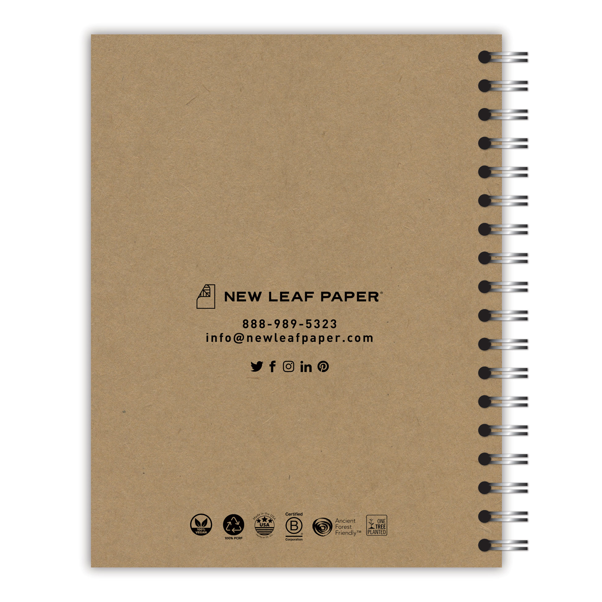 New Leaf Paper® 100% Recycled, Sustainably Designed, Small Wirebound Notebook, 9.75” x 7.5", 70 sheets, Camping Design