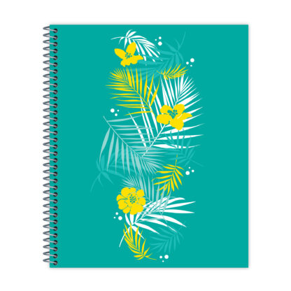 New Leaf Paper® Habitat Series™ 100% Recycled, Sustainably Designed One Subject Notebook, College Ruled, 11" x 9", 70 Sheets, Tropical