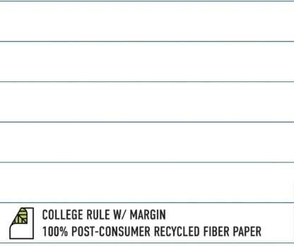 New Leaf Paper® 100% Recycled, Sustainably Designed Composition Book, 9.75” x 7.5", 80 sheets/160 Pages, Green Leaf Cover