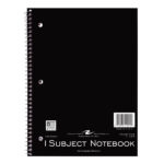 One Subject Wirebound Notebook, College Ruled, 11" x 8.5", 100 Sheets, Assorted Jewel Tone Covers