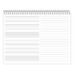 Descant™ Large Format Edition Staff & Wide Ruled Multi-Format Manuscript Music Top Wirebound Notebook, 11" x 8.5", 32 sheets, Heavyweight 20 lb White Paper