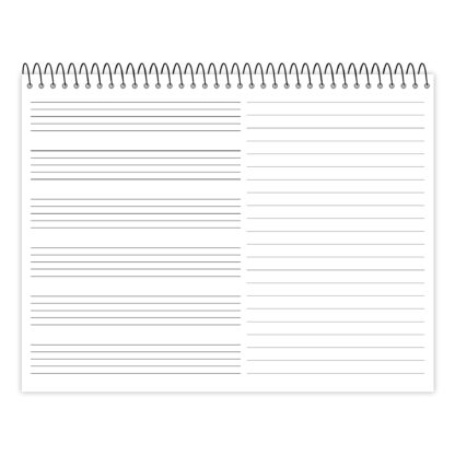 Descant™ Large Format Edition Staff & Wide Ruled Multi-Format Manuscript Music Top Wirebound Notebook, 11" x 8.5", 32 sheets, Heavyweight 20 lb White Paper