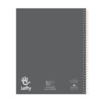 Lefty's Stasher© One Subject Wirebound Left-Handed Notebook with Cover Pocket, College Ruled, 11" x 9", 100 Sheets, Assorted Covers