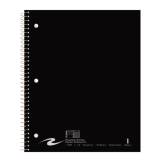 Stasher© One Subject Wirebound Notebook with Cover Pocket, Narrow Ruled, 11" x 9", 100 Sheets, Assorted Covers