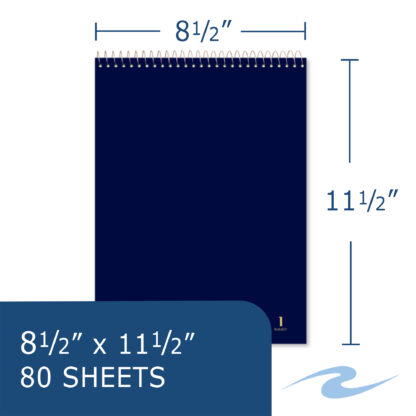 Flipper Top bound One Subject Wirebound Notebook, College Ruled, 8.5" x 11.5", 80 Sheets, Assorted Covers