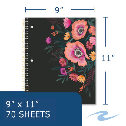 Studio Series One Subject Studio Series Notebook, College Ruled, 11" x 9, 70 Sheets of 20 lb Paper, Assorted Studio Series Cover Designs - Set 3