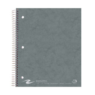 Three Subject Wirebound Notebook, College Ruled, 11" x 9", 120 Sheets, Assorted Covers