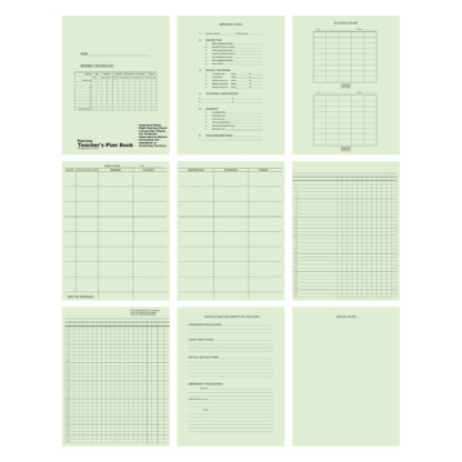 Teacher's Daily Planner Book, 11" x 8.5", 56 Sheets, Assorted Covers