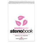 Enviroshades® Recycled Steno Book, 4 Pack, 6" x 9", 80 Sheets, Pink Paper