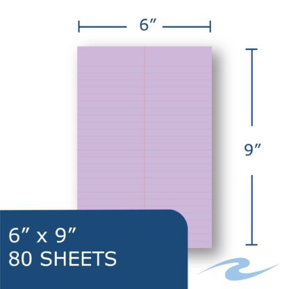 Enviroshades® Recycled Steno Book, 4 Pack, 6" x 9", 80 Sheets, Orchid Paper