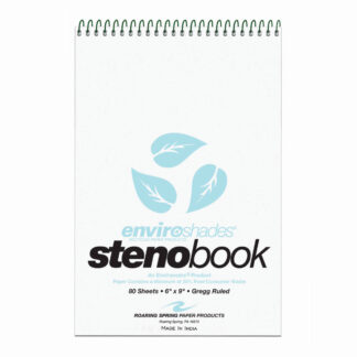 Enviroshades® Recycled Steno Book, 4 Pack, 6" x 9", 80 Sheets, Blue Paper