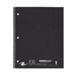 Stasher© One Subject Wirebound Notebook with Cover Pocket, College Ruled,11" x 9", 100 Sheets, Assorted Covers