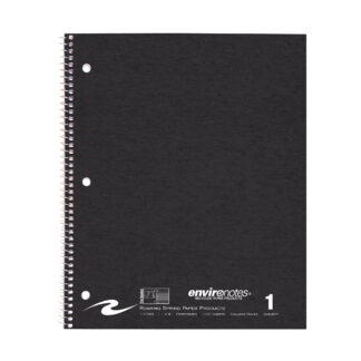 Stasher© One Subject Wirebound Notebook with Cover Pocket, College Ruled,11" x 9", 100 Sheets, Assorted Covers