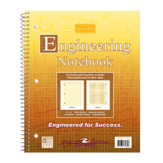 Signature Collection™ Wirebound Engineering Notebook, Frame Front 1/2" Right Margin, 11" x 9", 80 Sheets, Heavyweight 20 lb Buff Paper