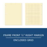 Signature Collection Covered Engineering Pad, Frame Front 1/2" Right Margin, 8.5" x 11", 80 Sheets, Heavyweight 20 lb Buff Paper