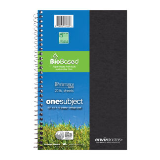 Environotes® Recycled Notebook with Heavyweight BioBased Paper, College Ruled, 9.5" x 6.5", 70 Sheets, Assorted Earthtone Covers