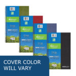 Environotes® Recycled Notebook with Heavyweight BioBased Paper, College Ruled, 9.5" x 6.5", 70 Sheets, Assorted Earthtone Covers