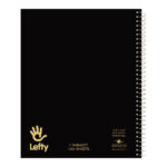 Lefty One Subject Left Handed Wirebound Notebook, Wide Ruled, 10.5" x 8.5", 100 Sheets, Assorted Covers