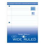 Loose Leaf Filler Paper, Wide Ruled, 10.5" x 8", 200 Sheets