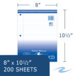 Loose Leaf Filler Paper, Wide Ruled, 10.5" x 8", 200 Sheets