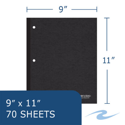 Environotes® Recycled One Subject Wireless Notebook, College Ruled, 11" x 9", 70 Sheets, Assorted Earthtone Covers