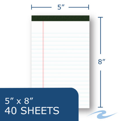 BioBased USDA Certified Bio-Preferred Junior Size Legal Pads, 5" x 8", 40 Sheets, Pack of 3